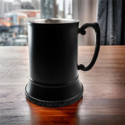 Black Steel Tankard and Silk-Lined Box